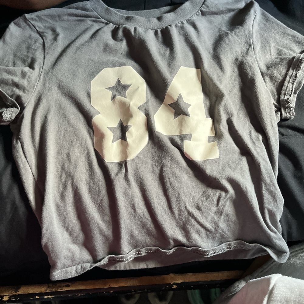 Forever 21 Gray Kids Tee with Number Print